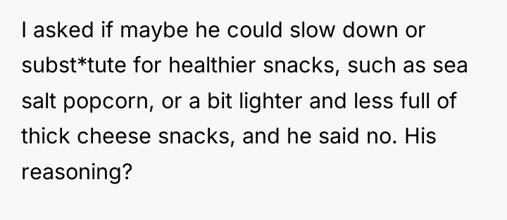 I asked if maybe he could slow down or subst*tute...