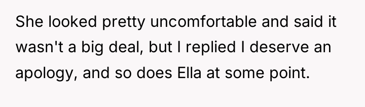 She looked pretty uncomfortable and said it wasn't a big...
