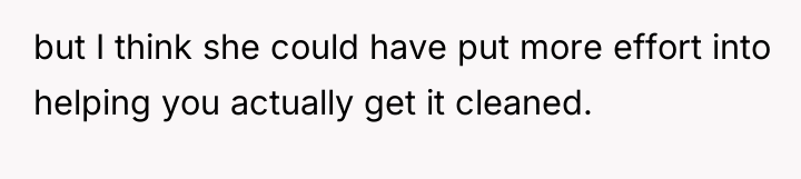 but I think she could have put more effort into...