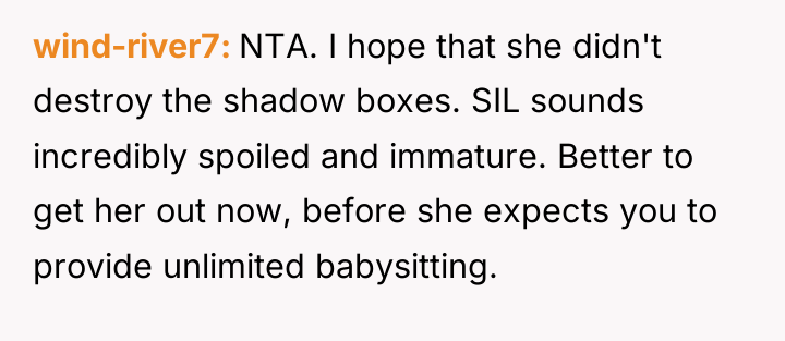wind-river7 NTA. I hope that she didn't destroy the shadow...