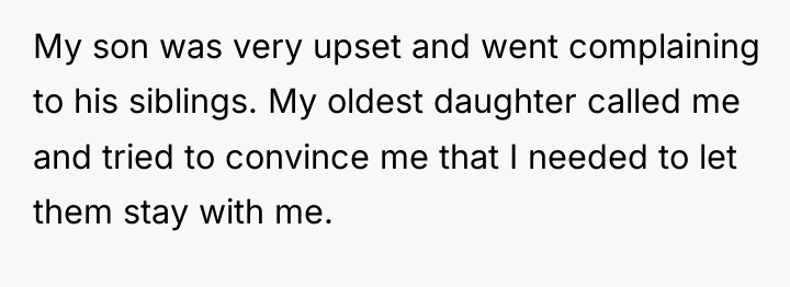 My son was very upset and went complaining to his...