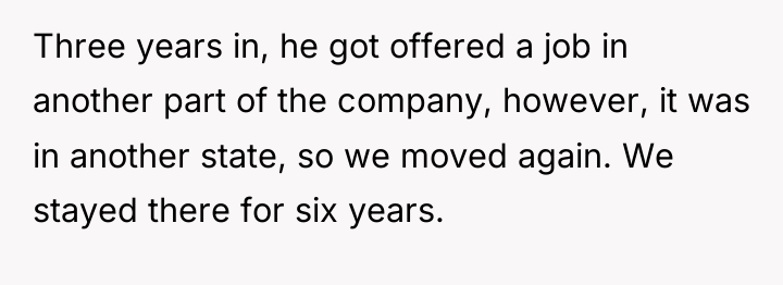Three years in, he got offered a job in another...