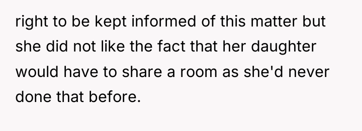 right to be kept informed of this matter but she...