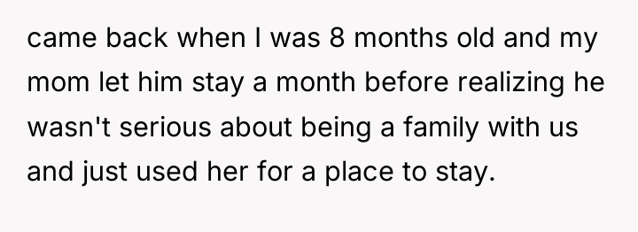 came back when I was 8 months old and my...