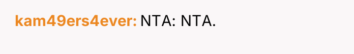 kam49ers4ever NTA: NTA.