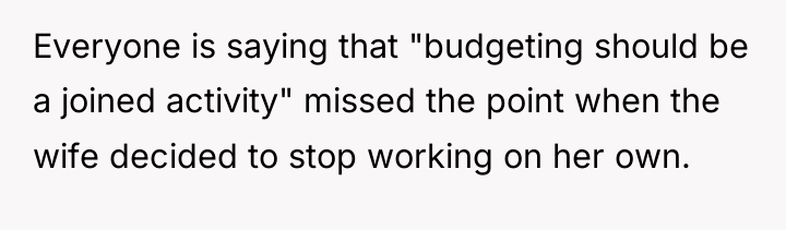 Everyone is saying that "budgeting should be a joined activity"...