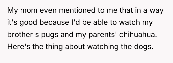 My mom even mentioned to me that in a way...