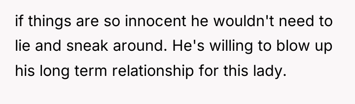 if things are so innocent he wouldn't need to lie...