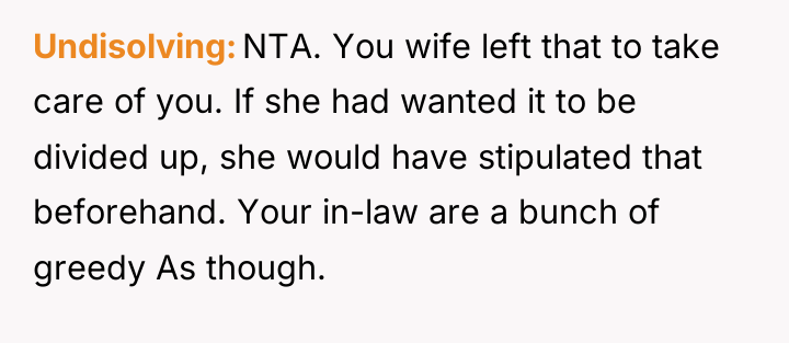 Undisolving NTA. You wife left that to take care of...