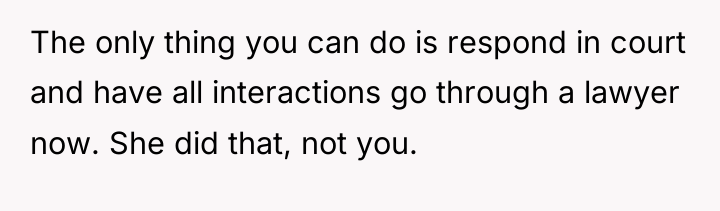 The only thing you can do is respond in court...