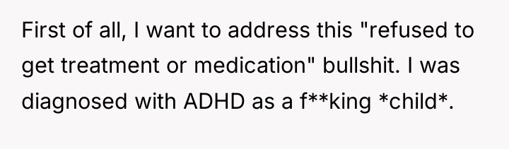 First of all, I want to address this "refused to...