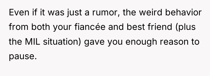 Even if it was just a rumor, the weird behavior...