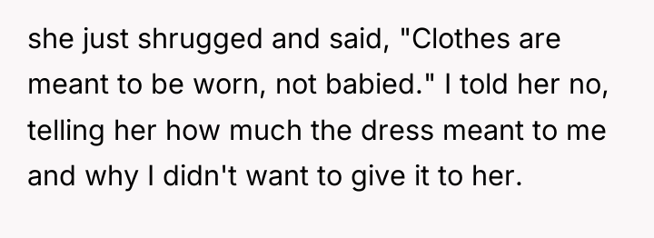 she just shrugged and said, "Clothes are meant to be...
