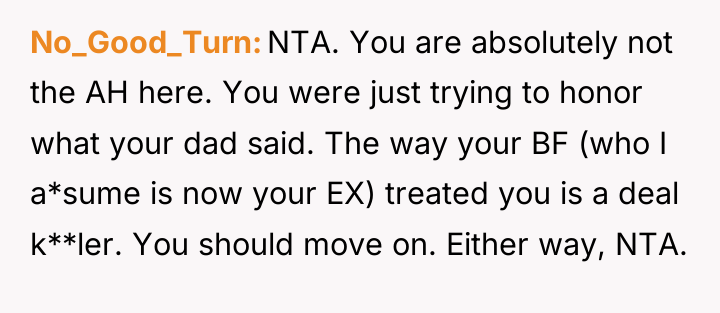 No_Good_Turn NTA. You are absolutely not the AH here. You...