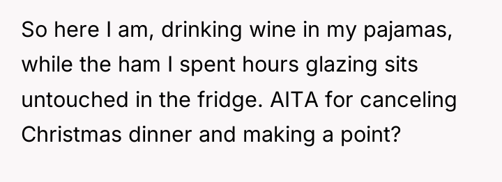 So here I am, drinking wine in my pajamas, while...