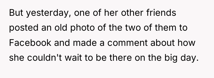 But yesterday, one of her other friends posted an old...