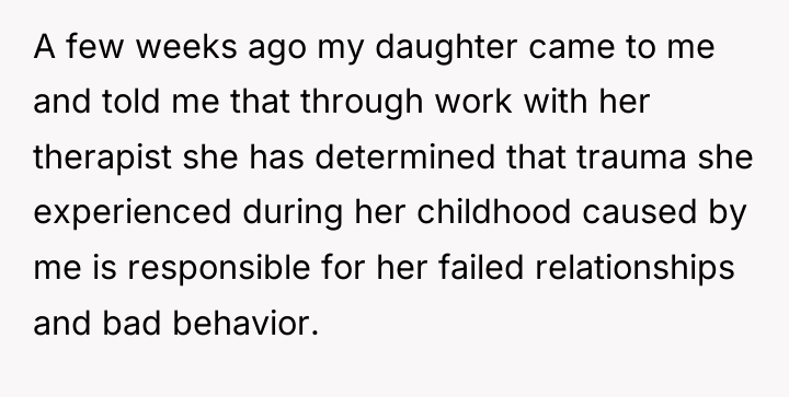 A few weeks ago my daughter came to me and...