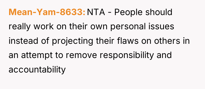 Mean-Yam-8633 NTA - People should really work on their own...