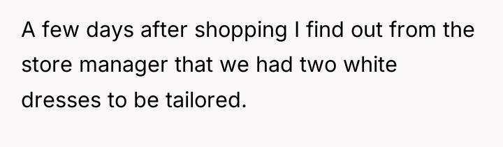 A few days after shopping I find out from the...