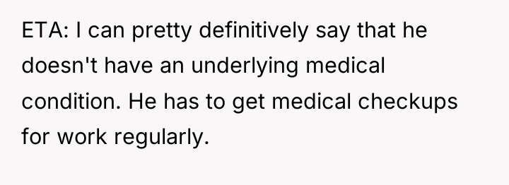 ETA: I can pretty definitively say that he doesn't have...