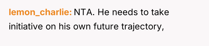 lemon_charlie NTA. He needs to take initiative on his own...