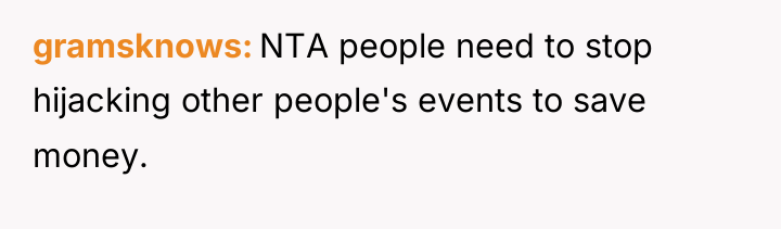 gramsknows NTA people need to stop hijacking other people's events...