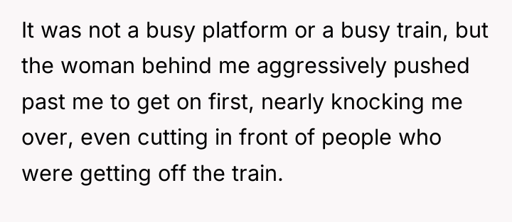 It was not a busy platform or a busy train,...