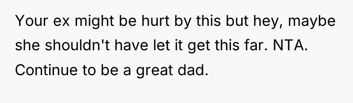 Your ex might be hurt by this but hey, maybe...