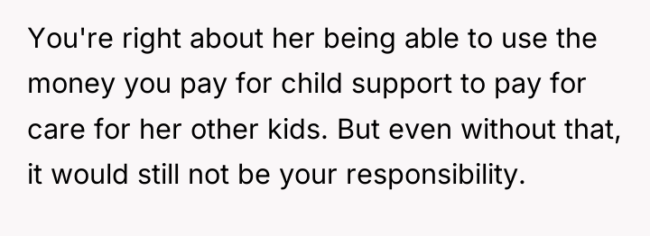 You're right about her being able to use the money...