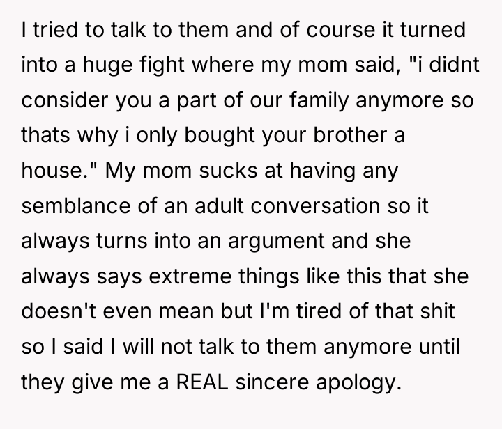 I tried to talk to them and of course it...