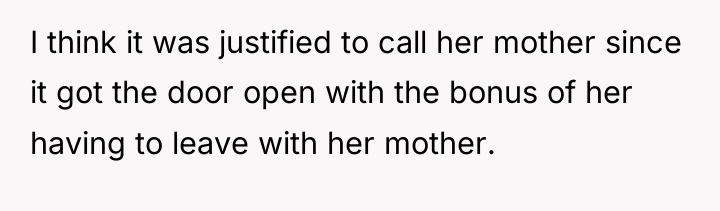I think it was justified to call her mother since...
