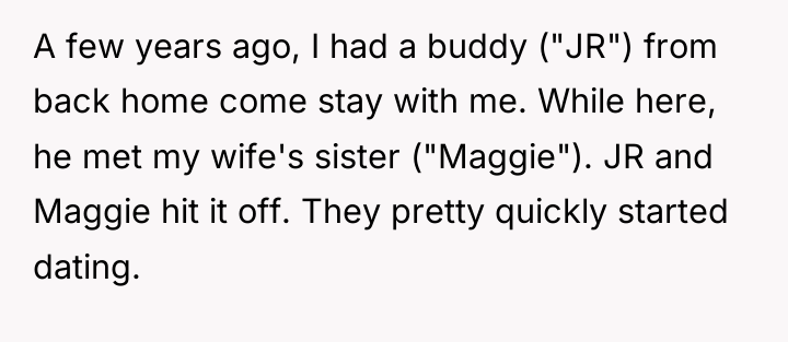 A few years ago, I had a buddy ("JR") from...