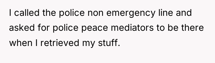 I called the police non emergency line and asked for...
