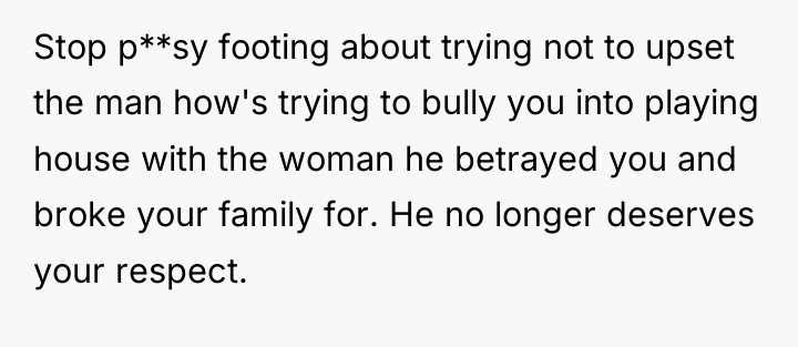 Stop p**sy footing about trying not to upset the man...