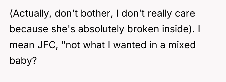 (Actually, don't bother, I don't really care because she's absolutely...