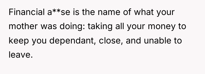 Financial a**se is the name of what your mother was...