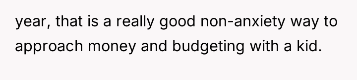 year, that is a really good non-anxiety way to approach...