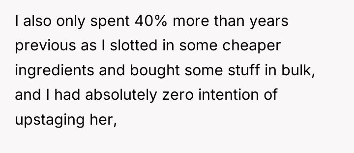 I also only spent 40% more than years previous as...