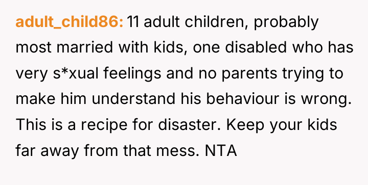 adult_child86 11 adult children, probably most married with kids, one...