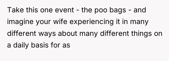Take this one event - the poo bags - and...