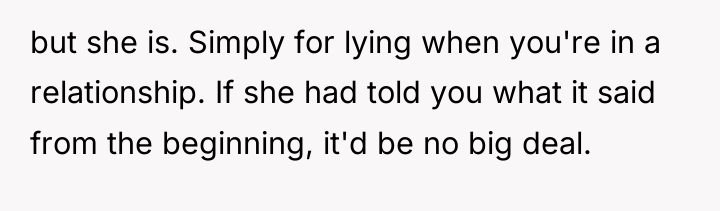 but she is. Simply for lying when you're in a...