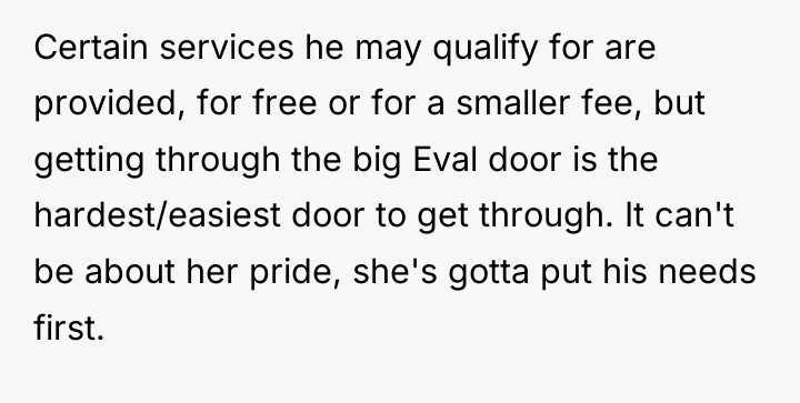 Certain services he may qualify for are provided, for free...