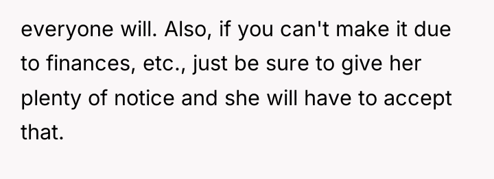 everyone will. Also, if you can't make it due to...