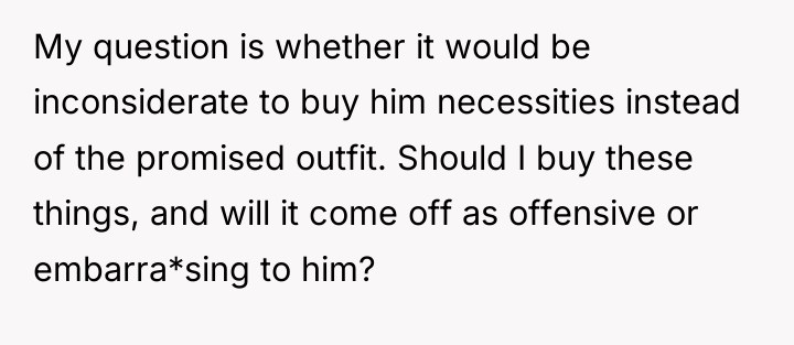 My question is whether it would be inconsiderate to buy...