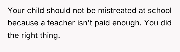 Your child should not be mistreated at school because a...