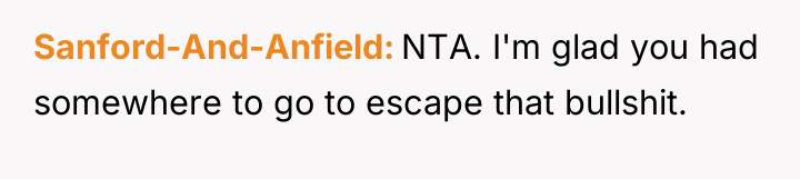 Sanford-And-Anfield NTA. I'm glad you had somewhere to go to...