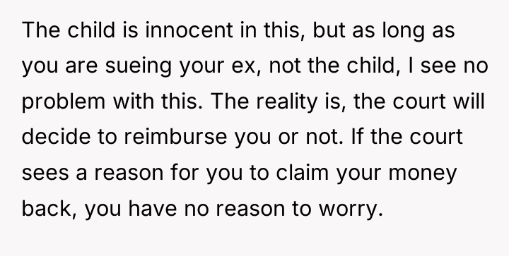 The child is innocent in this, but as long as...