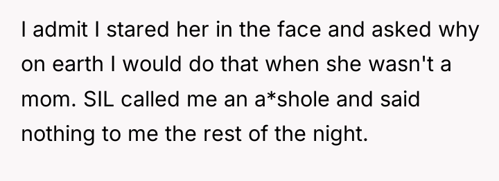 I admit I stared her in the face and asked...