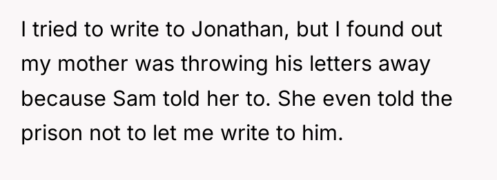 I tried to write to Jonathan, but I found out...