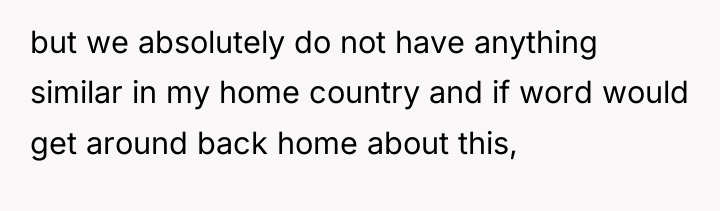 but we absolutely do not have anything similar in my...